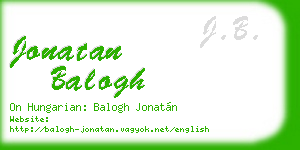 jonatan balogh business card